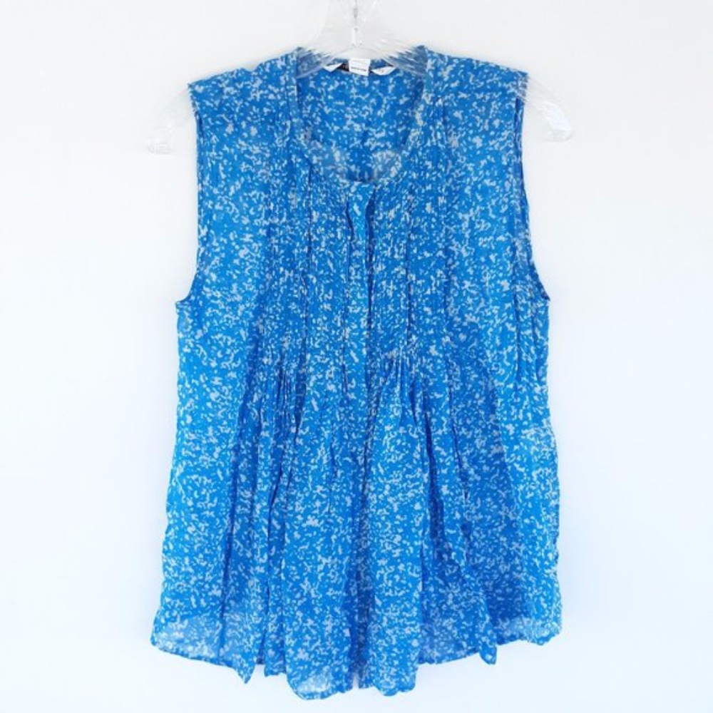 Diane Von Furstenburg 10 Silk Blouse/top, blue